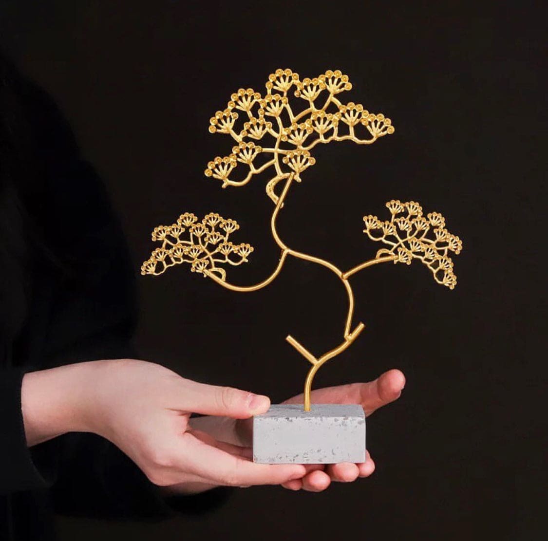 Golden Tree Home Decorations, Feng Shui Money Tree, Plant Model Figurines Pendulum Stand Golden Tree Home Decorations, Feng Shui Money Tree, Plant Model Figurines Pendulum Stand